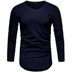 Amaci&Sons T-Shirt OXNARD Langarmshirt Dunkelblau/Hellblau