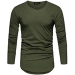 Amaci&Sons T-Shirt OXNARD Langarmshirt Dunkelgrün/Khaki