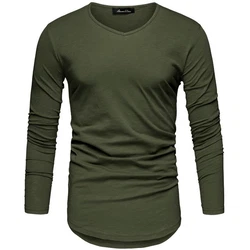 Amaci&Sons T-Shirt OXNARD Langarmshirt Dunkelgrün/Khaki