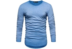 Amaci&Sons T-Shirt OXNARD Langarmshirt Hellblau/Blau