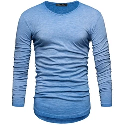 Amaci&Sons T-Shirt OXNARD Langarmshirt Hellblau/Blau