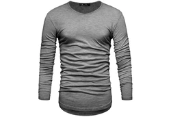 Amaci&Sons T-Shirt OXNARD Langarmshirt Dunkelgrau/Grau/Dunkelgrün
