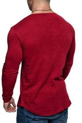 Amaci&Sons T-Shirt OXNARD Langarmshirt Rot/Dunkelrot