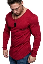 Amaci&Sons T-Shirt OXNARD Langarmshirt Rot/Dunkelrot