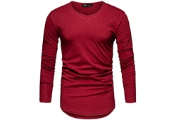 Amaci&Sons T-Shirt OXNARD Langarmshirt Rot/Dunkelrot