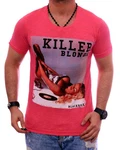 BLACKROCK T-Shirt Herren Shirt Urlaub Motiv Rosa/Braun