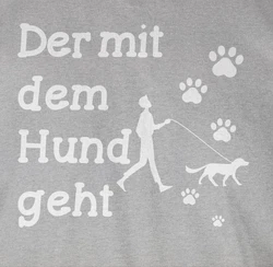 Shirtracer Tanktop Der mit dem Hund geht Sprche Statement weiß