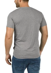 !Solid T-Shirt Kurzarm Mit Grandad-Ausschnitt SDThai 