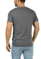 !Solid T-Shirt Kurzarm Mit Grandad-Ausschnitt SDThai 