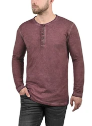 !Solid Herren Longsleeve Langarmshirt Grandad-Ausschnitt SDTimur 