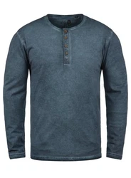 !Solid Herren Longsleeve Langarmshirt Grandad-Ausschnitt SDTimur 