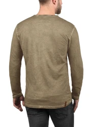!Solid Herren Longsleeve Langarmshirt Grandad-Ausschnitt SDTimur 