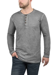 !Solid Herren Longsleeve Langarmshirt Grandad-Ausschnitt SDTimur 