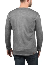 !Solid Herren Longsleeve Langarmshirt Grandad-Ausschnitt SDTimur 
