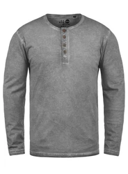 !Solid Herren Longsleeve Langarmshirt Grandad-Ausschnitt SDTimur 