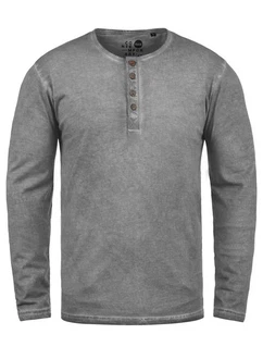 !Solid Herren Longsleeve Langarmshirt Grandad-Ausschnitt SDTimur 
