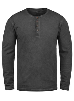 !Solid Herren Longsleeve Langarmshirt Grandad-Ausschnitt SDTimur