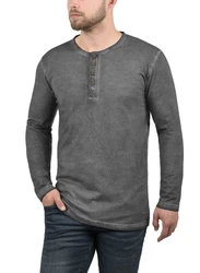 !Solid Herren Longsleeve Langarmshirt Grandad-Ausschnitt SDTimur 