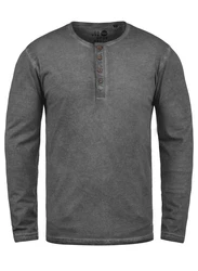 !Solid Herren Longsleeve Langarmshirt Grandad-Ausschnitt SDTimur 