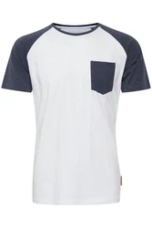 Indicode Gresham T-Shirt Rundhalsshirt IDGresham Kurzarmshirt Grau/Weiß/Hellblau/Dunkelblau/Blau