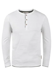 Indicode Rundhalsshirt Longsleeve Grau/Khaki/Creme/Weiß
