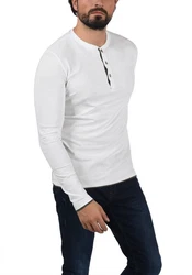 Indicode Rundhalsshirt Longsleeve Grau/Khaki/Creme/Weiß