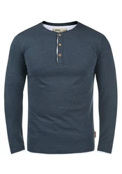 Indicode Rundhalsshirt Longsleeve Dunkelblau/Blau/Hellblau/Grau
