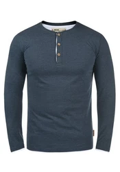 Indicode Rundhalsshirt Longsleeve Dunkelblau/Blau/Hellblau/Grau