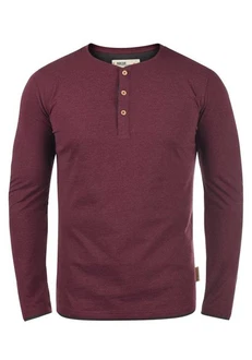 Indicode Rundhalsshirt Longsleeve Dunkelrot/Bordeaux
