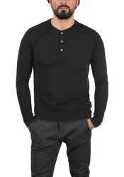 Indicode Rundhalsshirt Longsleeve Schwarz