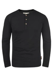 Indicode Rundhalsshirt Longsleeve Schwarz