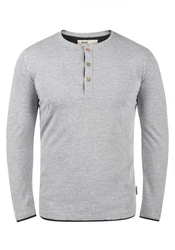 Indicode Rundhalsshirt Longsleeve Grau/Hellgrau