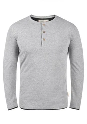 Indicode Rundhalsshirt Longsleeve Grau/Hellgrau