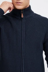 !Solid Strickjacke SDXenos Cardigan mit Troyerkragen Dunkelblau