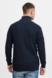 !Solid Strickjacke SDXenos Cardigan mit Troyerkragen Dunkelblau