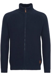 !Solid Strickjacke SDXenos Cardigan mit Troyerkragen Dunkelblau