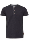 Indicode Tony T-Shirt Layershirt mit Knopfleiste Dunkelgrau/Dunkelblau/Grau/Schwarz