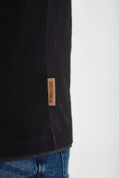 Indicode Tony T-Shirt Layershirt mit Knopfleiste Dunkelblau/Schwarz/Blau