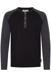 Indicode Rundhalsshirt IDWinston Longsleeve Schwarz/Dunkelgrau/Dunkelblau