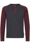 Indicode Rundhalsshirt IDWinston Longsleeve Dunkelrot/Bordeaux/Lila/Rot