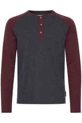 Indicode Rundhalsshirt IDWinston Longsleeve Dunkelrot/Bordeaux/Lila/Rot