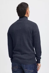 !Solid Strickjacke SDTristian Cardigan mit Reißverschluss Dunkelblau/Hellblau