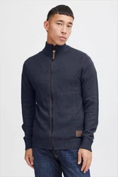 !Solid Strickjacke SDTristian Cardigan mit Reißverschluss Dunkelblau/Hellblau