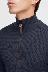 !Solid Strickjacke SDTristian Cardigan mit Reißverschluss Dunkelblau/Hellblau