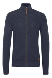 !Solid Strickjacke SDTristian Cardigan mit Reißverschluss Dunkelblau/Hellblau