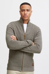 !Solid Strickjacke SDTristian Cardigan mit Reißverschluss Khaki/Dunkelgrün/Grau/Hellgrau/Braun