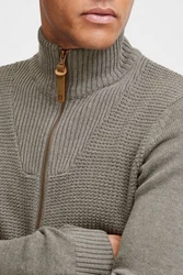 !Solid Strickjacke SDTristian Cardigan mit Reißverschluss Khaki/Dunkelgrün/Grau/Hellgrau/Braun