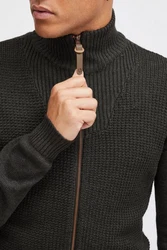 !Solid Strickjacke SDTristian Cardigan mit Reißverschluss Dunkelgrün/Khaki/Dunkelgrau/Schwarz