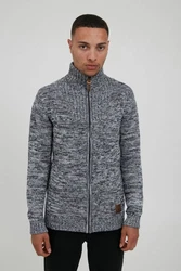 !Solid Strickjacke Pomeroy Cardigan Grau/Hellgrau/Dunkelblau/Dunkelgrau