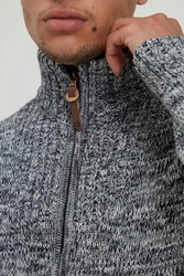 !Solid Strickjacke Pomeroy Cardigan Grau/Hellgrau/Dunkelblau/Dunkelgrau